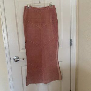 NWOT Arden B Genuine Leather Midi Skirt